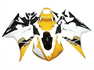 Wholesale 2005 Yamaha YZF R6 Motorcycle Fairings - White Yellow Black Canada
