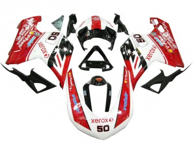 Wholesale 2007-2014 Ducati 848 1098 1198 Motorcycle Fairings - White Red Glossy Black Valsir Xerox 50 Canada