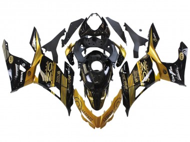 Wholesale 2018-2024 Kawasaki EX400 Motorcycle Fairings - Gold Glossy Black Canada
