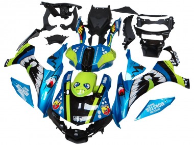 Wholesale 2015-2019 Yamaha YZF R1 Motorcycle Fairings - Blue Green Black Shark Canada