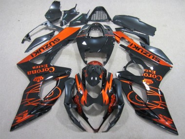 Wholesale 2005-2006 Suzuki GSXR 1000 Motorcycle Fairings - Glossy Black Orange Corona Extra Canada