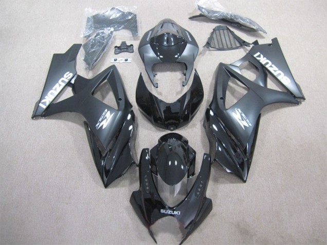 2007-2008 Suzuki GSXR 1000 Bike Fairings - Glossy Black Matte Black Canada