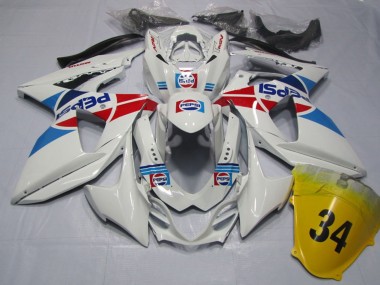 Wholesale 2009-2016 Suzuki GSXR 1000 Motorcycle Fairings - White Blue Red Pepsi 34 Canada
