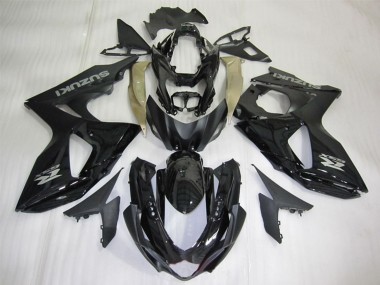 Wholesale 2009-2016 Suzuki GSXR 1000 Motorcycle Fairings - Glossy Black Silver Decal Canada
