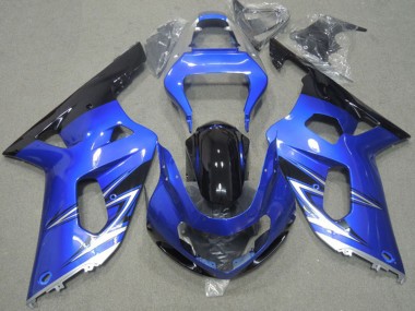 Wholesale 2001-2003 Suzuki GSXR 600 Motorcycle Fairings - Blue White Glossy Black Canada