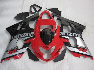 Wholesale 2004-2005 Suzuki GSXR 600 Motorcycle Fairings - Red Silver Glossy Black Canada