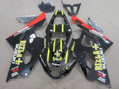Wholesale 2004-2005 Suzuki GSXR 600 Motorcycle Fairings - Glossy Black Red Yellow Rizla Canada