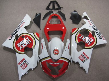 Wholesale 2004-2005 Suzuki GSXR 600 Motorcycle Fairings - White Red Lucky Strike Motul Canada