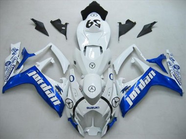Wholesale 2006-2007 Suzuki GSXR 600 Motorcycle Fairings - White Blue Jordan 59 Canada