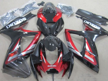 Wholesale 2006-2007 Suzuki GSXR 600 Motorcycle Fairings - Glossy Black Red Silver Canada