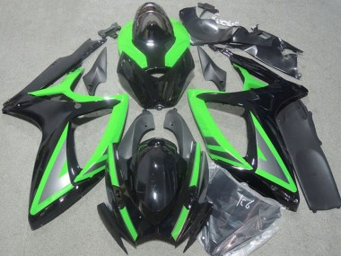 Wholesale 2006-2007 Suzuki GSXR 600 Motorcycle Fairings - Green Glossy Black Silver Canada