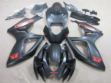 Wholesale 2006-2007 Suzuki GSXR 600 Motorcycle Fairings - Matte Black Red Decal Canada