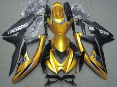 Wholesale 2008-2010 Suzuki GSXR 600 Motorcycle Fairings - Gold Matte Black Canada