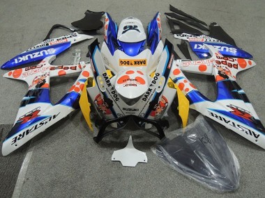 Wholesale 2008-2010 Suzuki GSXR 600 Motorcycle Fairings - White Blue Orange Alstare Dark Dog Canada