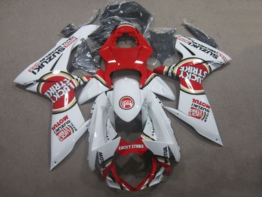 Wholesale 2011-2024 Suzuki GSXR 600 Motorcycle Fairings - White Red Motul Lucky Strike Canada