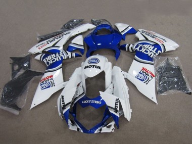 Wholesale 2011-2024 Suzuki GSXR 600 Motorcycle Fairings - Blue White Lucky Strike Motul Canada