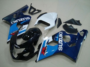 Wholesale 2004-2005 Suzuki GSXR 750 Motorcycle Fairings - White Blue Glossy Black Canada