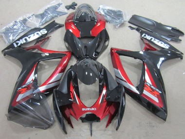 Wholesale 2006-2007 Suzuki GSXR 750 Motorcycle Fairings - Red Glossy Black Canada