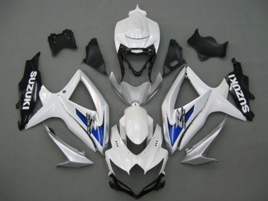 Wholesale 2008-2010 Suzuki GSXR 750 Motorcycle Fairings - White Silver Blue Black Canada