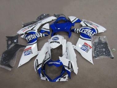 Wholesale 2011-2024 Suzuki GSXR 750 Motorcycle Fairings - White Lucky Strike Motul Canada