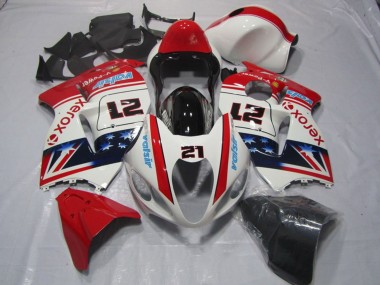 Wholesale 1996-2007 Suzuki GSXR 1300 Hayabusa Motorcycle Fairings - White Red Blue Xerox 21 Canada