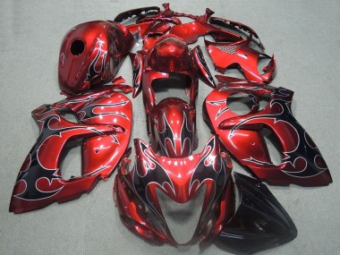 Wholesale 2008-2020 Suzuki GSXR 1300 Hayabusa Motorcycle Fairings - Red Black Flame Canada