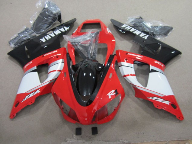 1998-1999 Yamaha YZF R1 Motorcycle Fairings - Red White Silver Glossy Black Canada
