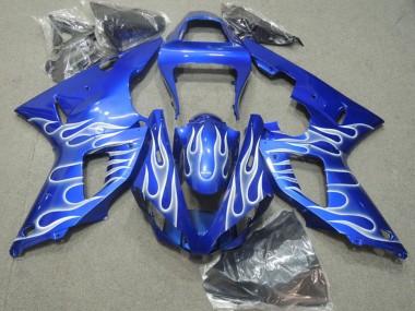 Wholesale 2000-2001 Yamaha YZF R1 Motorcycle Fairings - Blue White Flame Canada