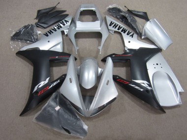 Wholesale 2002-2003 Yamaha YZF R1 Motorcycle Fairing Kits - Silver Matte Black Canada