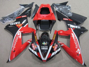Wholesale 2004-2006 Yamaha YZF R1 Motorcycle Fairings - Red White Glossy Black Santander Canada