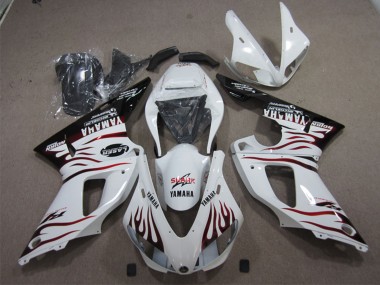 Wholesale 2009-2011 Yamaha YZF R1 Motorcycle Fairings - White Red Black Flame Canada