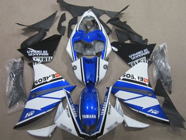 Wholesale 2009-2011 Yamaha YZF R1 Motorcycle Fairings - White Blue Black ENEOS Yamalube M1 Semakin Didepan Canada