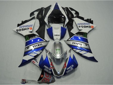 Wholesale 2012-2014 Yamaha YZF R1 Motorcycle Fairings - Blue Silver White Black Green Monster IVECO Yamalube ENEOS Semakin Didepan Canada