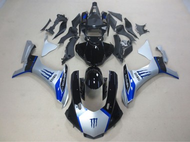 Wholesale 2015-2019 Yamaha YZF R1 Motorcycle Fairings - Silver Blue Glossy Black Monster Canada