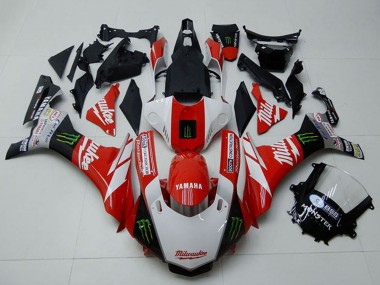 Wholesale 2015-2019 Yamaha YZF R1 Motorcycle Fairings - White Red Black Green Monster Milwaukee Canada