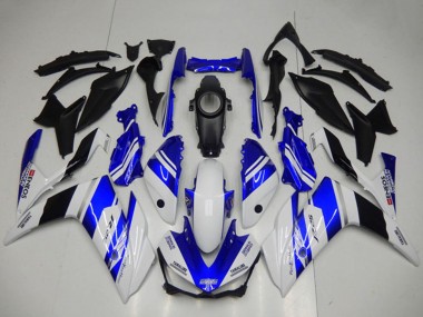 Wholesale 2015-2018 Yamaha YZF R3 Motorcycle Fairings - White Blue Black Yamalube ENEOS Canada