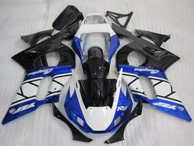 Wholesale 1998-2002 Yamaha YZF R6 Motorcycle Fairing - White Blue Glossy Black Champions Canada