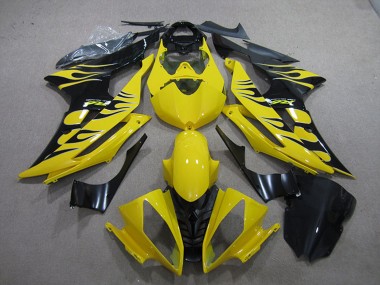 Wholesale 2008-2016 Yamaha YZF R6 Motorcycle Fairings - Yellow Glossy Black Flame Canada