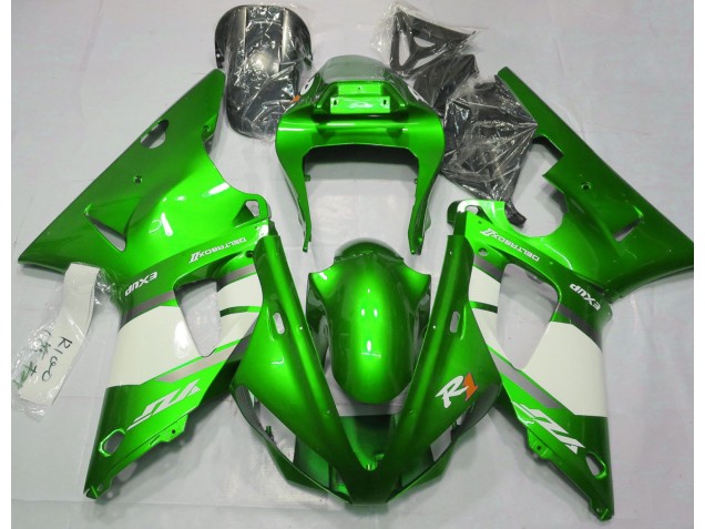 00-01 Electric Green & White R1 Fairings