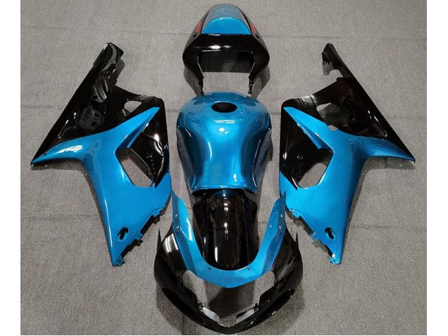 01-03 Gloss Light Blue and Black GSXR 600-750 Fairings