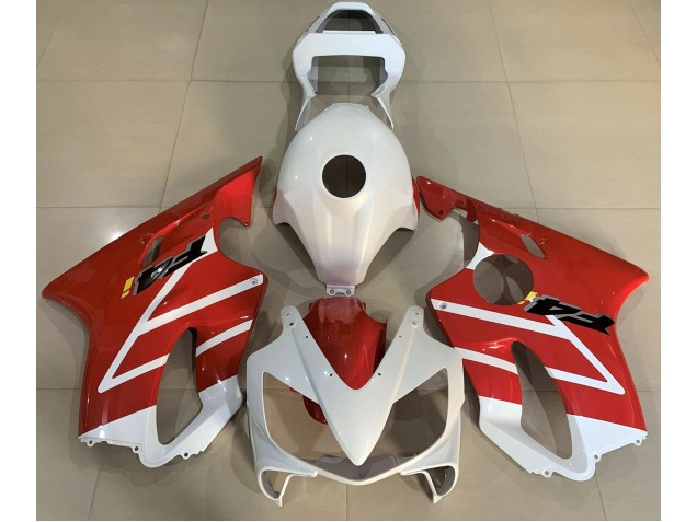01-03 Gloss White and Red CBR600 F4i Fairings
