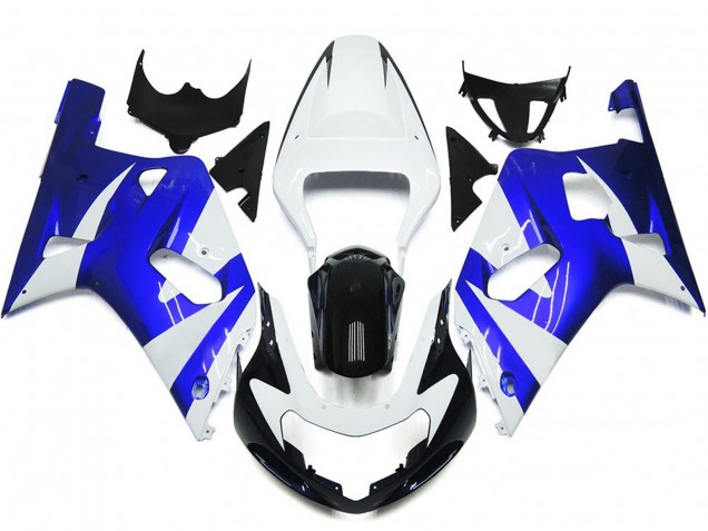 01-03 Vibrant Blue and White OEM Style GSXR 600-750 Fairings