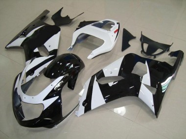 01-03 White and Black GSXR 600-750 Fairings