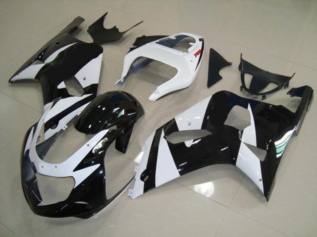 01-03 White and Black GSXR 600-750 Fairings