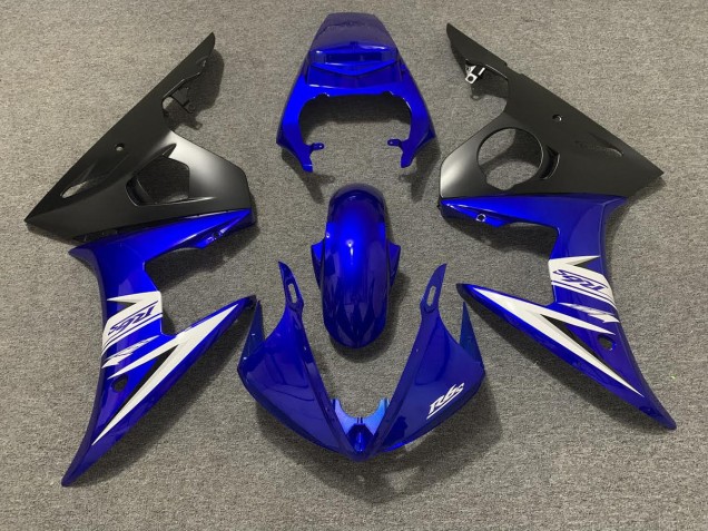03-04 Blue White and Matte Black R6 Fairings