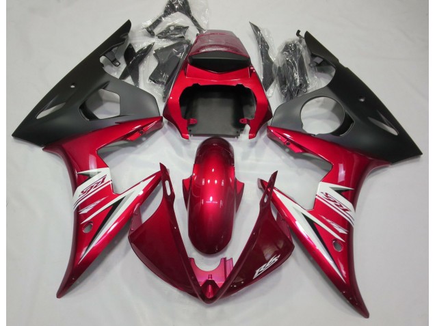 03-04 Gloss Red & White R6 Fairings