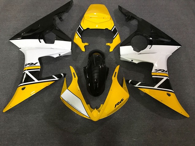 03-04 Gloss Yellow & White R6 Fairings