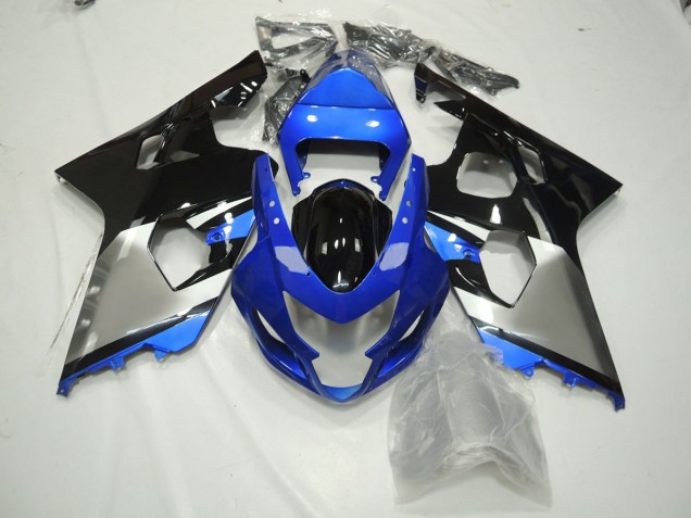 04-05 Blue Black and Silver GSXR 600-750 Fairings