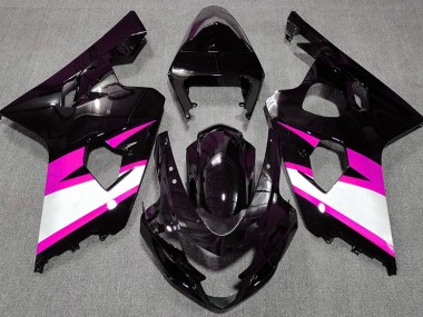 04-05 Gloss Black & Pink GSXR 600-750 Fairings