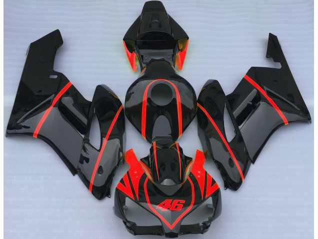 04-05 Gloss Black & Red CBR1000RR Fairings